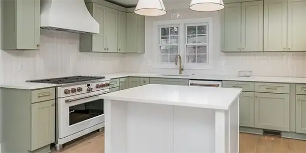 Shallow Green Shaker (SG) Cabinets