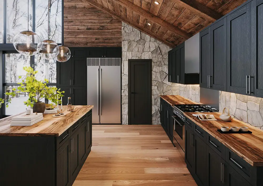 Blaze Black Shaker Example Kitchen