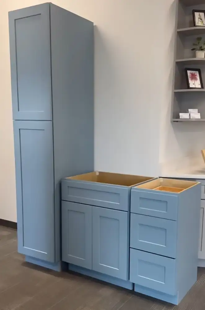 Arctic Blue Shaker Example Cabinets