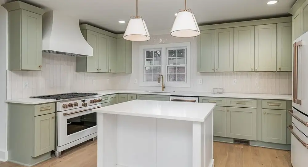Shallow Green Shaker Example Kitchen