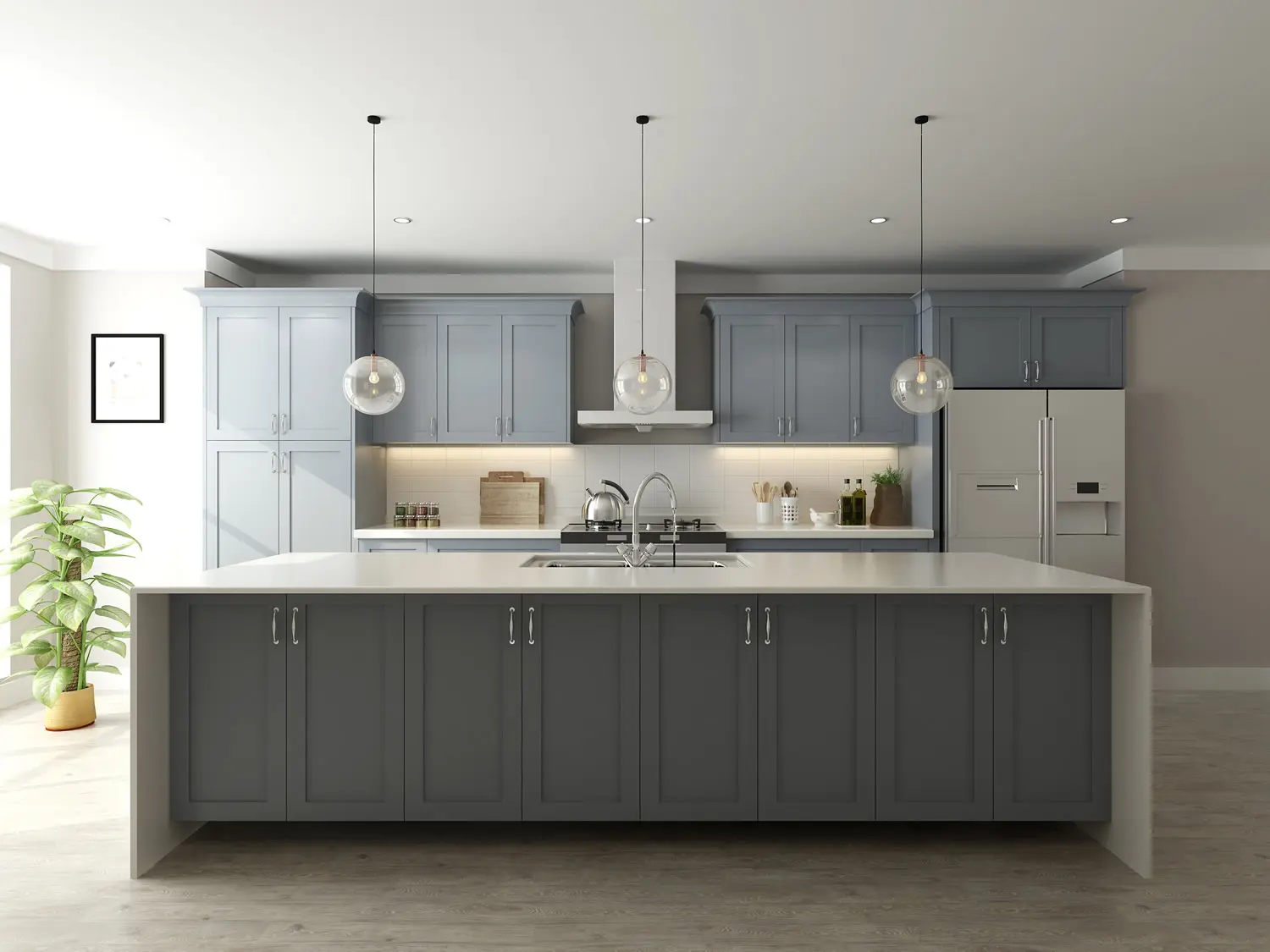 Storm Gray Cabinets Example Kitchen