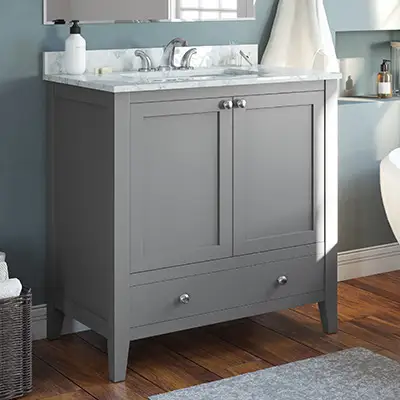 Dove Double Bottom Drawer Vanity