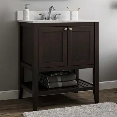 Espresso Open Bottom Vanity
