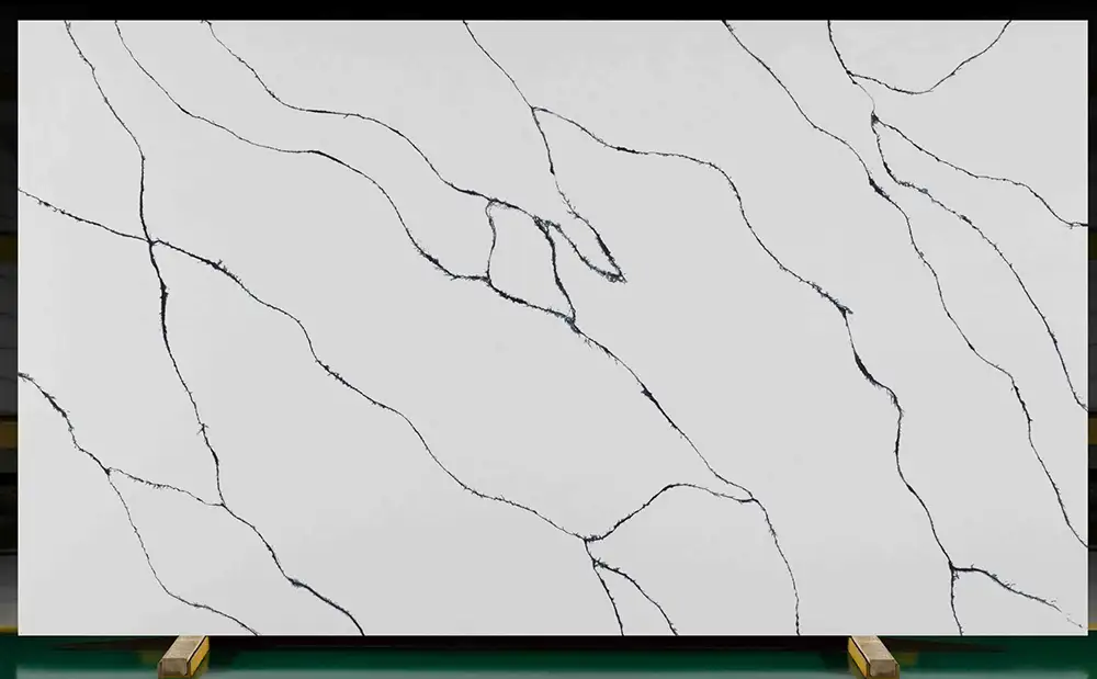 Calacatta Lincoln Dark Quartz Example