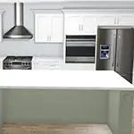 US Cabinet Depot: Oxford White with Oxford Sage