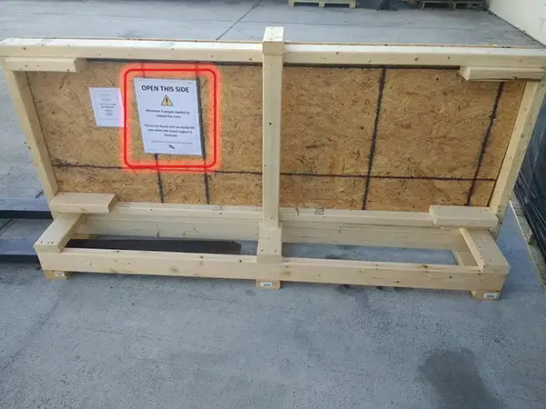 Crate with Labels