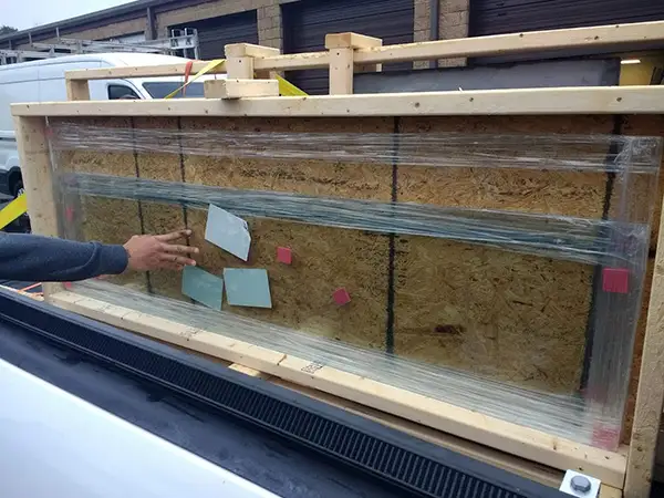 Glass in Crate