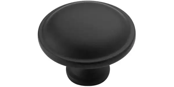Mushroom Cabinet Knob (Amerock: Matte Black)