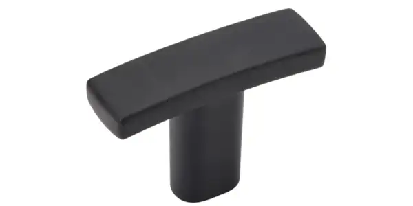 Rectangular Cabinet Knob (Amerock: Matte Black)