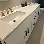 LifeArt: Anchester White Double Sink Vanity