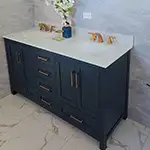 Aria Blue Double Sink Vanity (ships Fully Assembled)