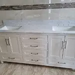 Dove White Double Sink Vanity (ships Fully Assembled)
