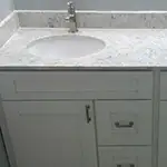 Forevermark: Ice White Shaker Double Sink Vanity