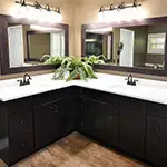 Forevermark: Pepper Shaker L-Shaped Double Sink Vanity