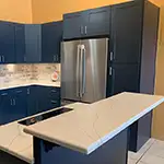 Jarlin: Aria Blue Kitchen Cabinets