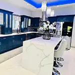Jarlin: Aria Blue Kitchen Cabinets