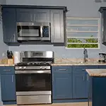 Jarlin: Aria Blue Kitchen Cabinets