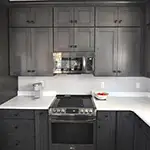 Forevermark: Double Stacked Greystone Shaker Kitchen Cabinets