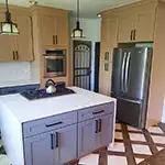 LifeArt: Lancaster Stone Wash Wall Cabinets with Lancaster Gray Base Cabinets