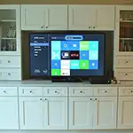 Forevermark: Ice White Shaker Entertainment Center