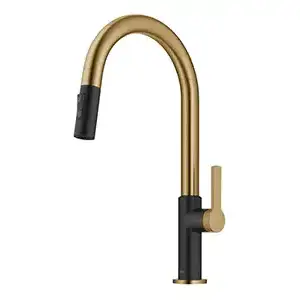 Kraus Pull Down Faucet (Brushed Brass)