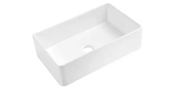 Noble Stone Single Farmhouse (White Fireclay)