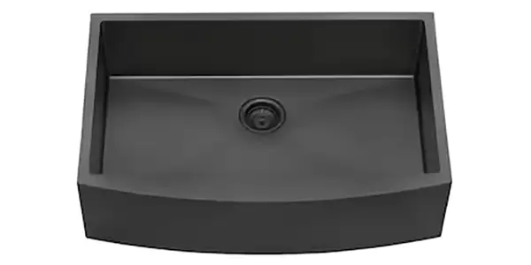 Ruvati Single Farmhouse Sink (Gunmetal Matte Black)