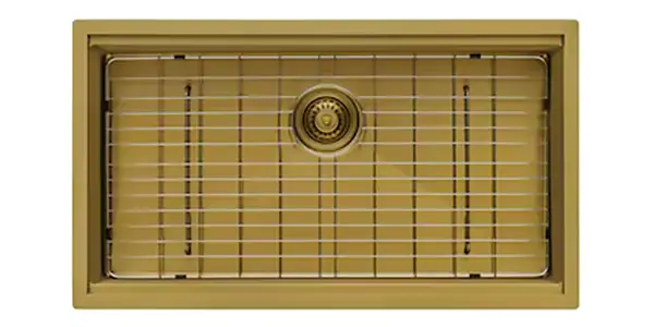Ruvati Single Undermount Sink (Matte Gold)